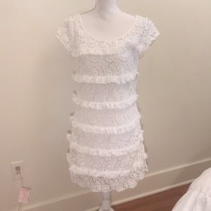 Diane von Furstenberg white lace dress